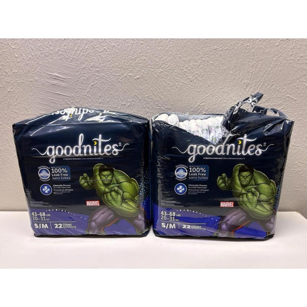 Goodnites Nighttime Underwear, Hulk Design, Boys, S/M (43-68 lbs) 41 Count